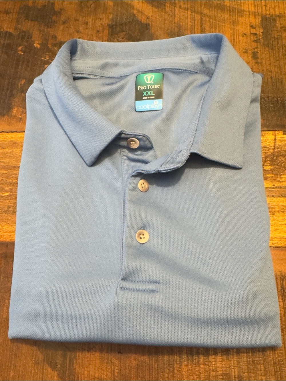 Pro Tour Men's Light Blue Golf Polo Shirt - Cool Play XXL